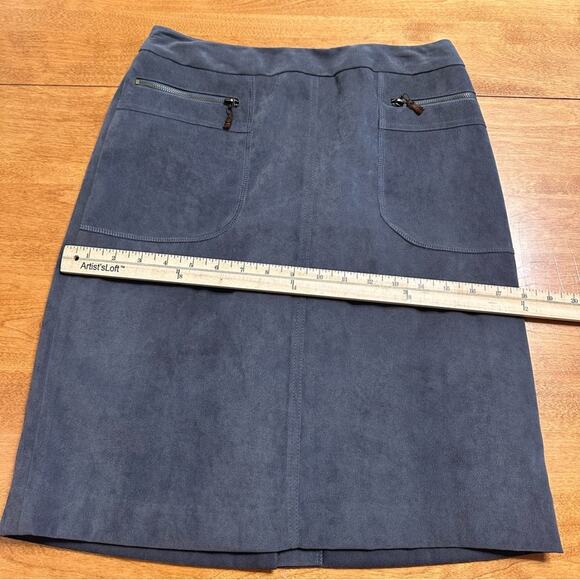 J McLaughlin Women's US 2 Pencil Skirt Soft Suede Mini Office Preppy Workwear - Picture 10 of 12